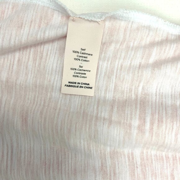 Cinq à Sept Orange 100% Cashmere White T-Shirt Layered Knit Sweater Sz M - Picture 16 of 16